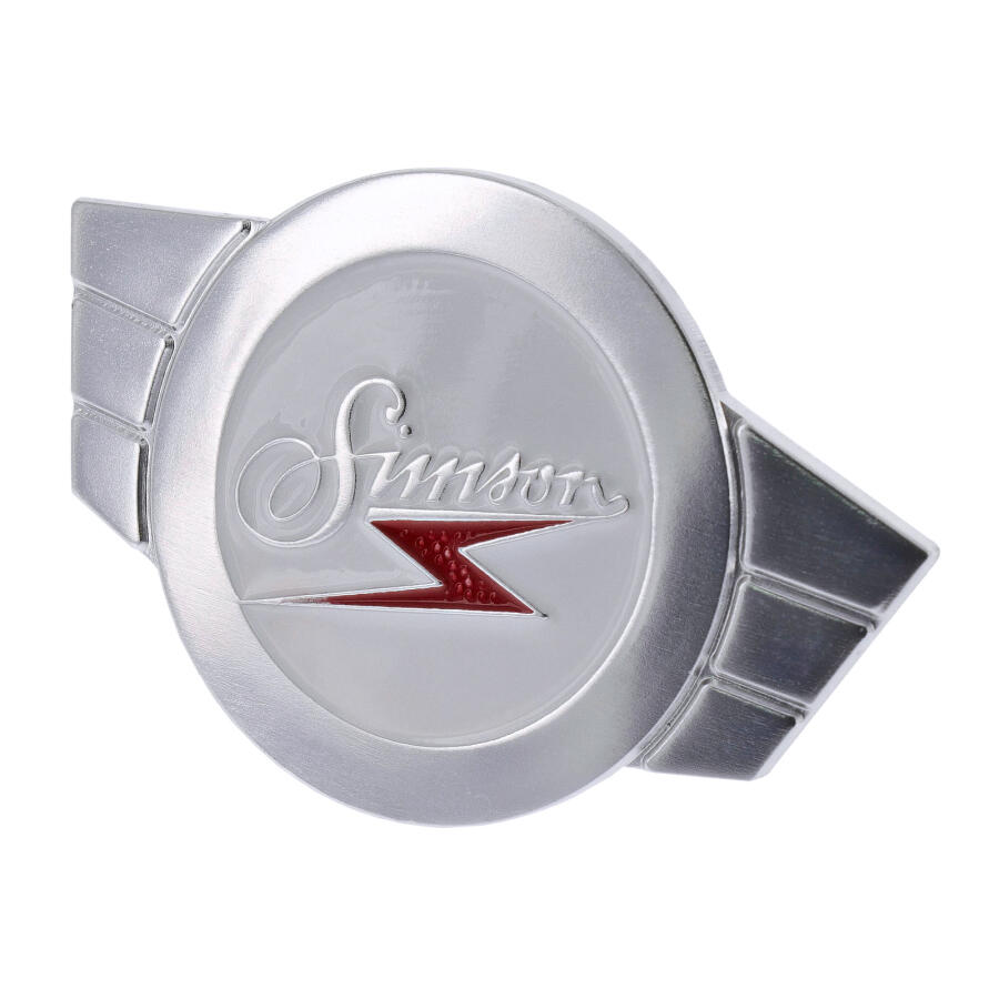 Warenzeichenplakette Emblem silber für Simson KR51, SR4-