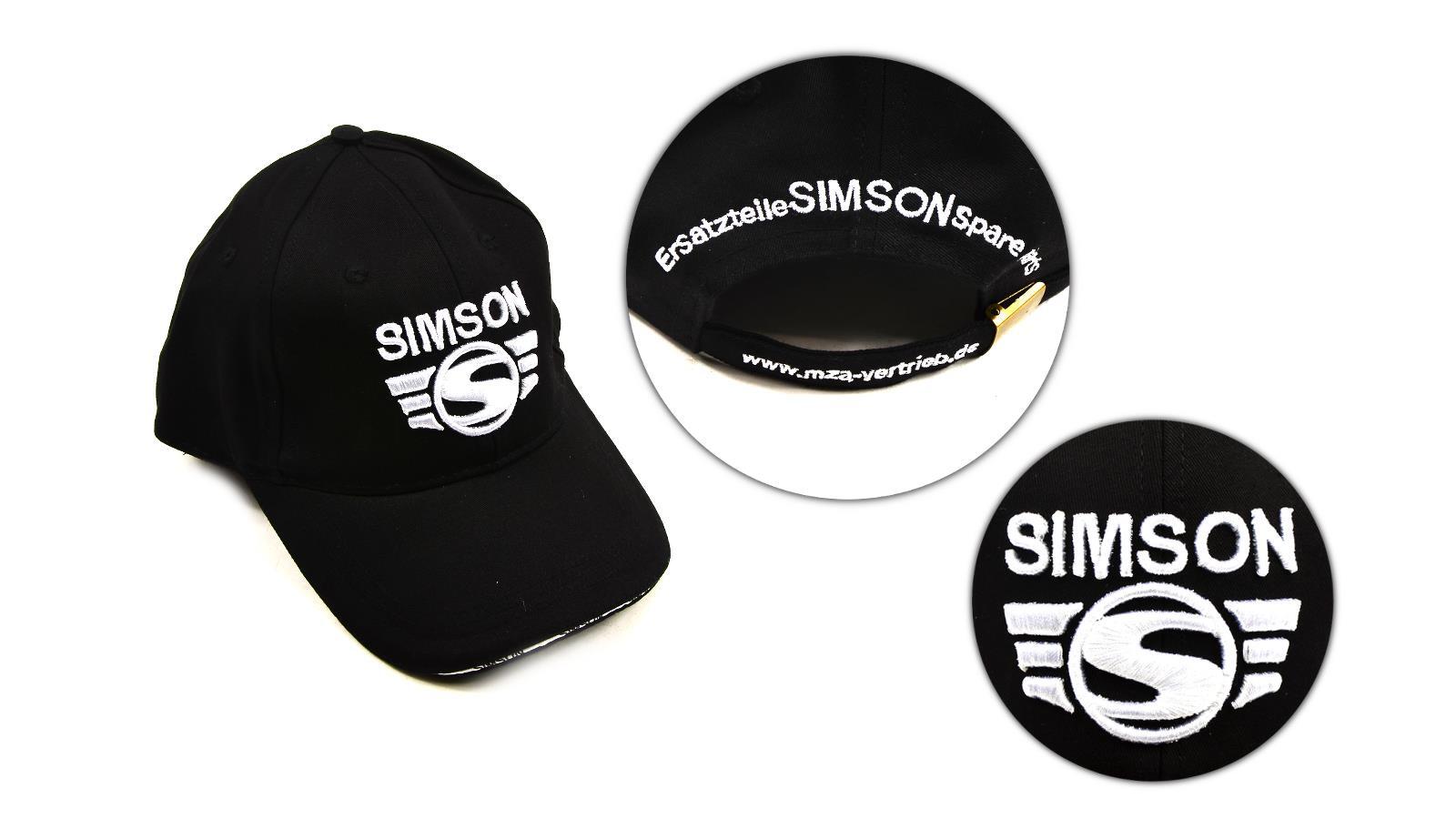 Basecap schwarz mit 3-D SIMSON-LOGO