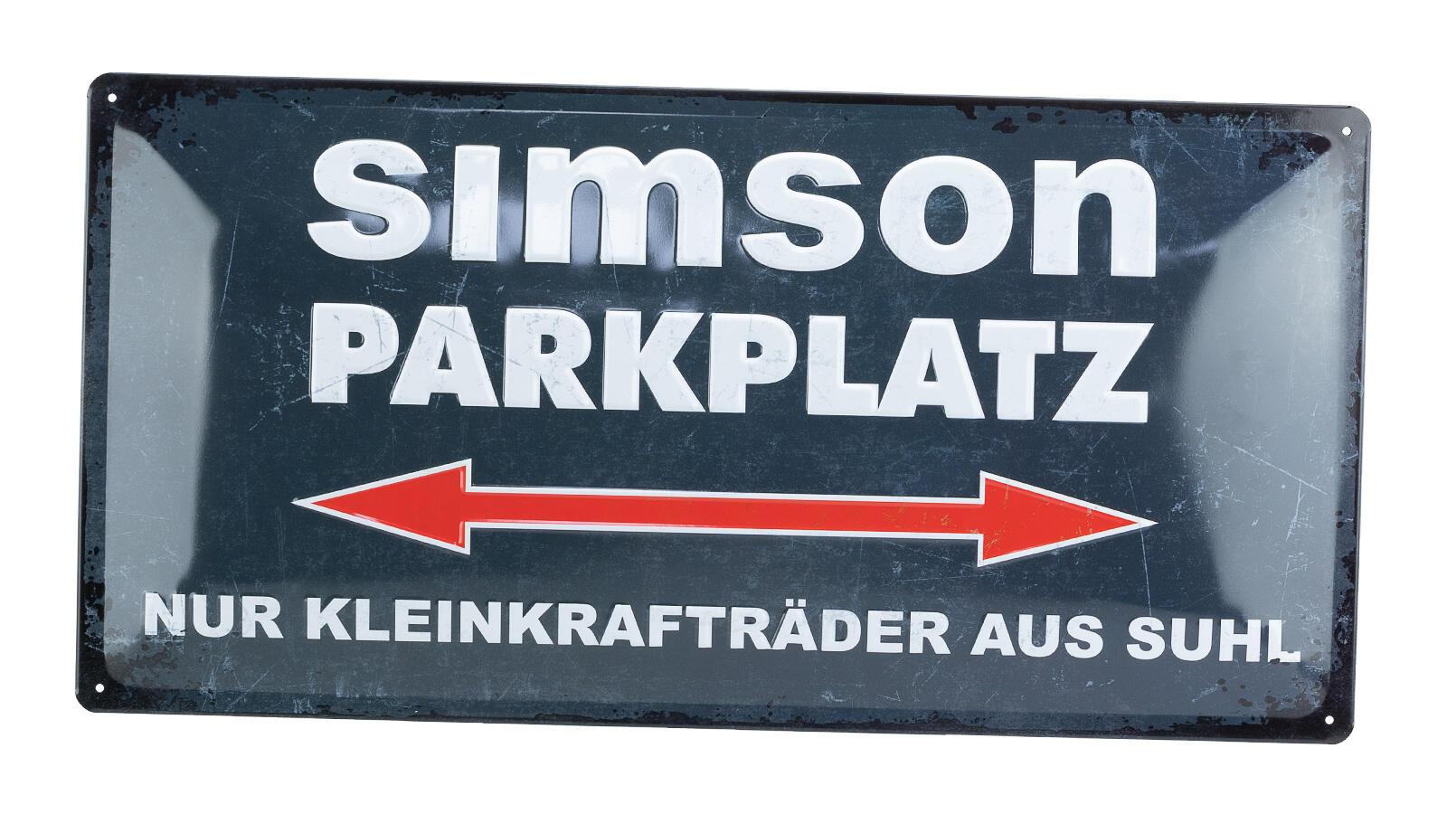 3D-Blechschild SIMSON-Parkplatz grau/weiß