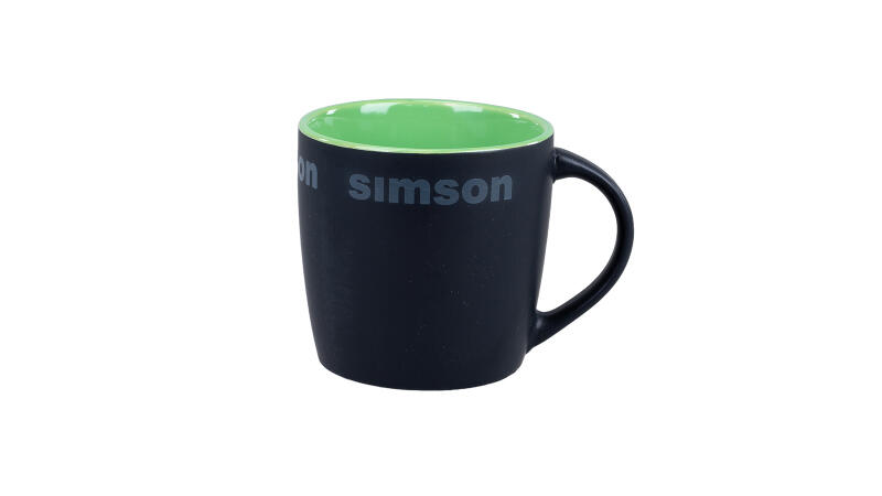 Tasse matt schwarz/grün SIMSON