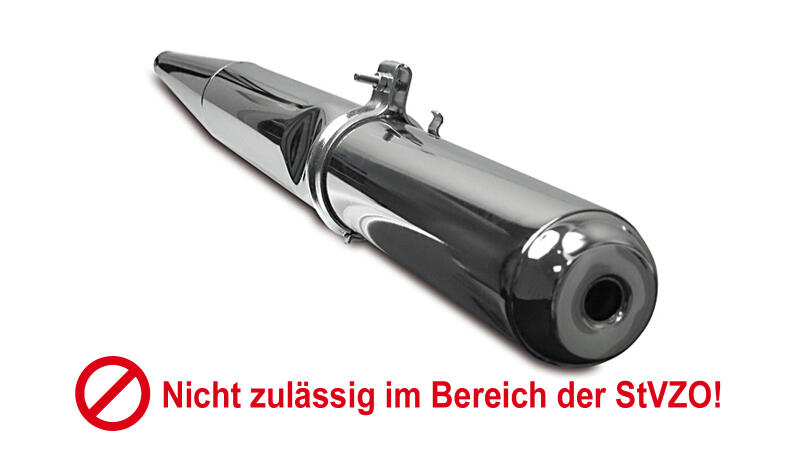 Tuningauspuff 32mm mit Gegenkonus + Doppelrohr S51 Enduro **