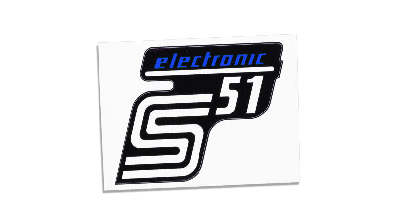 Klebefolie für Seitendeckel S51 electronic blau