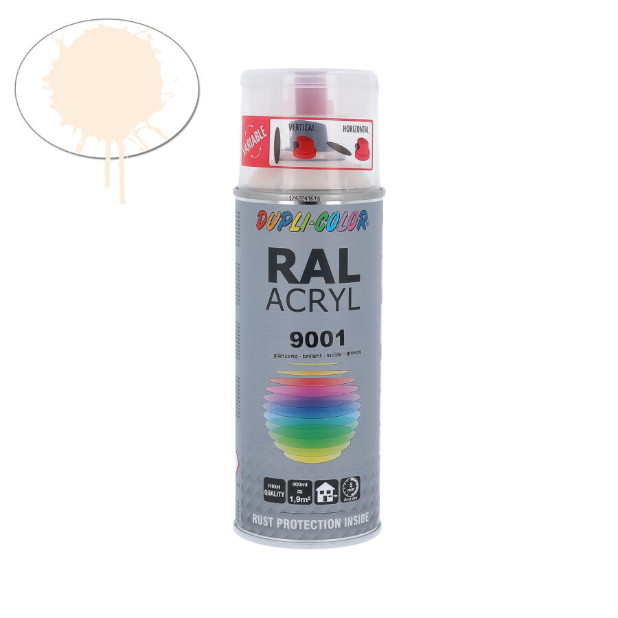 Dupli Color Acryl-Spray RAL 9001 cremeweiß glänzend - 400ml