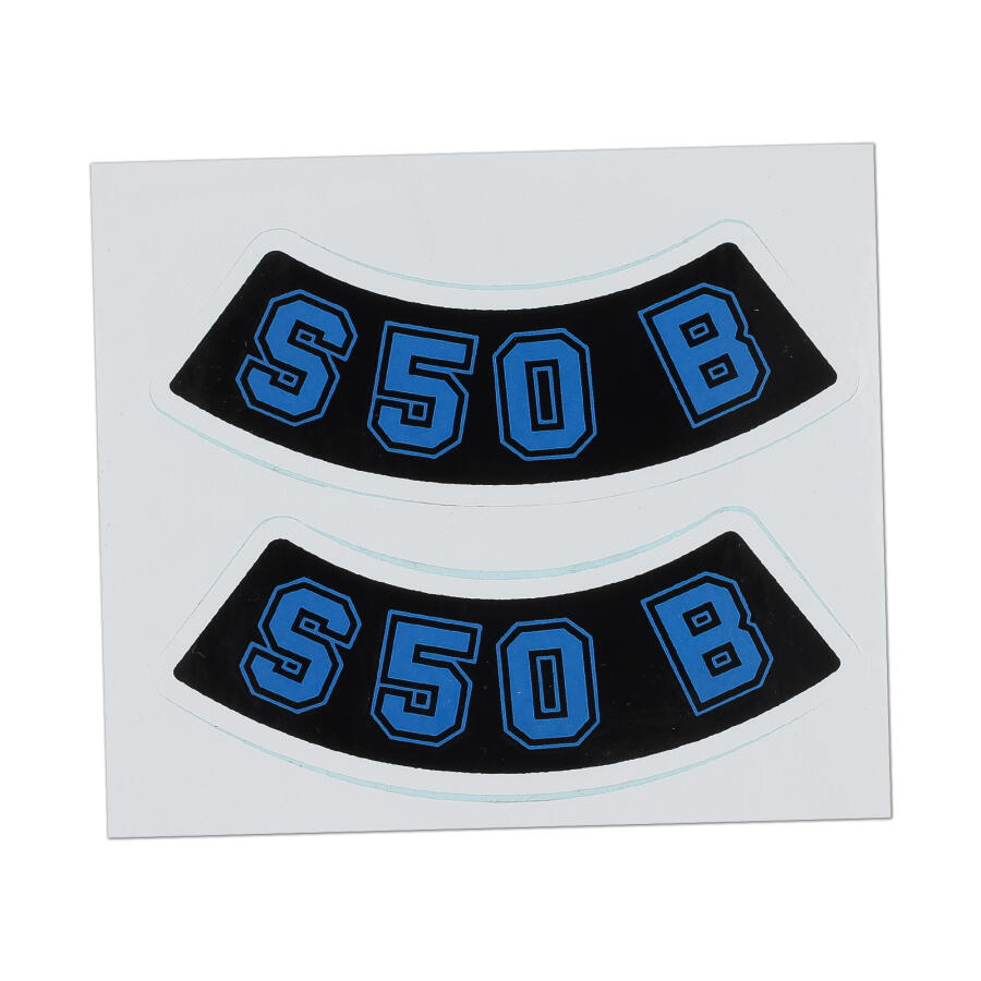SET: Schriftzug S50B blau geschwungen