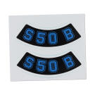 SET: Schriftzug "S50B" blau geschwungen
