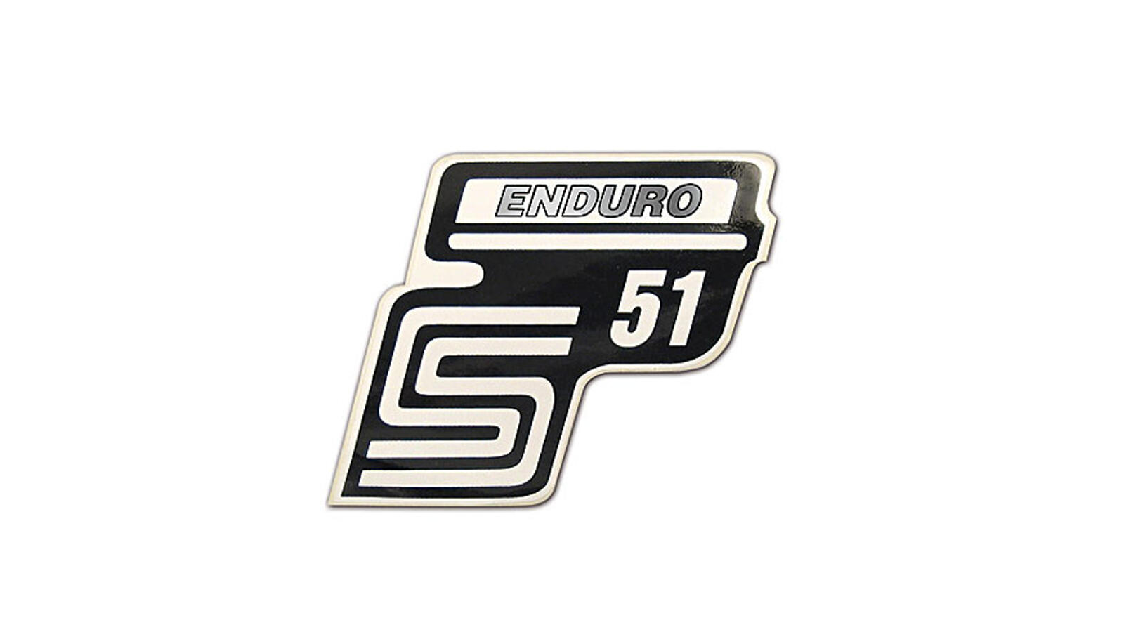 Schriftzug für Seitendeckel S51 Enduro silber