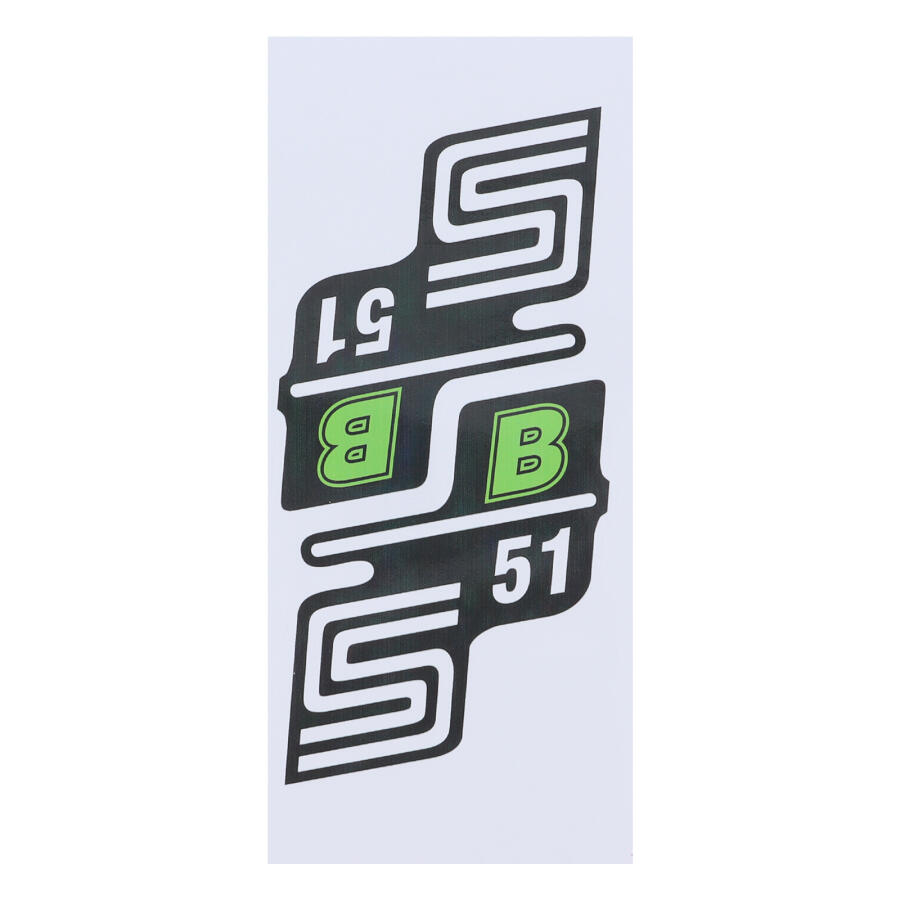 Schriftzug für Seitendeckel S51B grün
