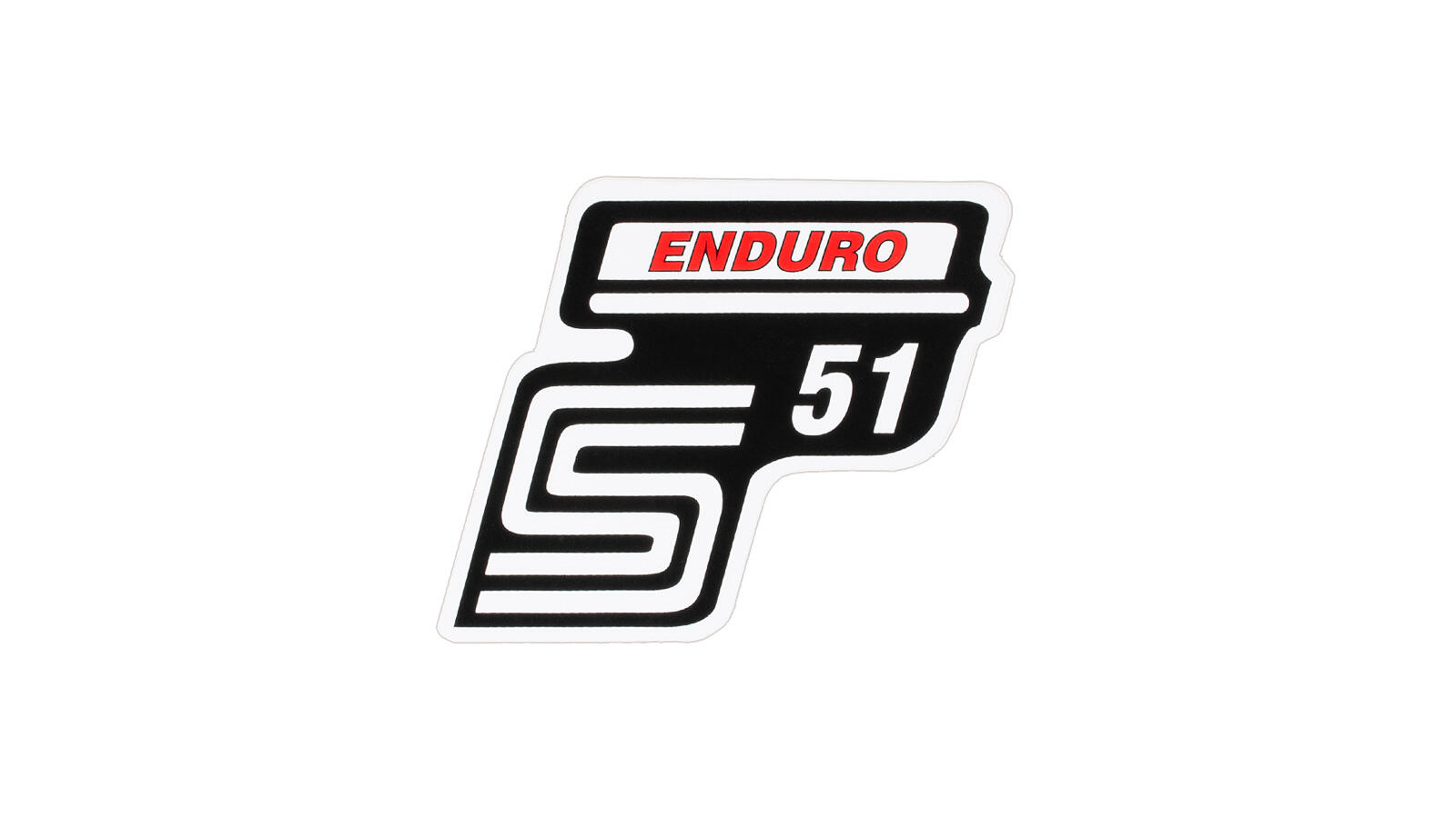 Schriftzug für Seitendeckel S51 Enduro rot