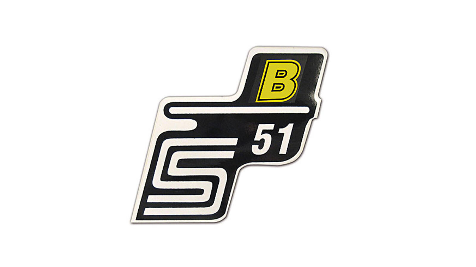 Schriftzug für Seitendeckel S51B gelb