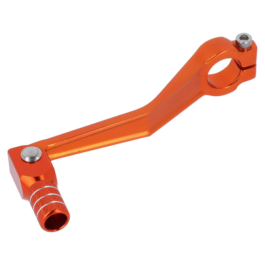 SET: ALU Brems-/Kupplungshebel u. Kickstart-/Fußschalthebel orange eloxiert