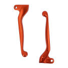 SET: ALU Brems-/Kupplungshebel u. Kickstart-/Fußschalthebel orange eloxiert