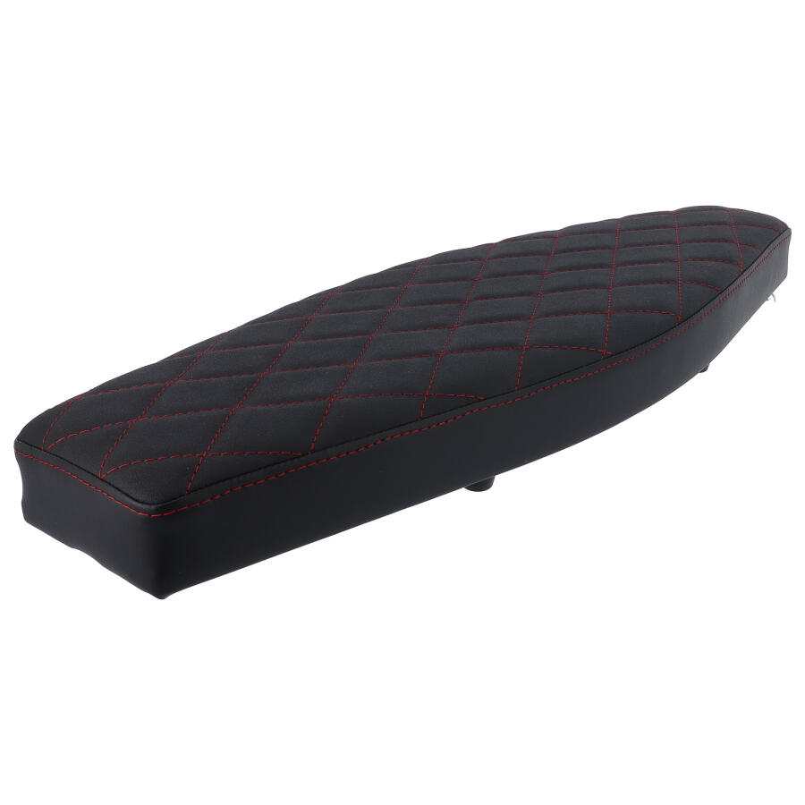 Tuning Sitzbank flach schwarz mit roten Karonähten S50, S51, S70