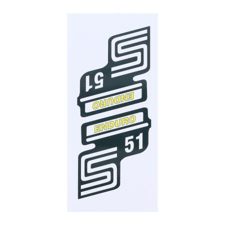 Schriftzug für Seitendeckel S51 Enduro gelb