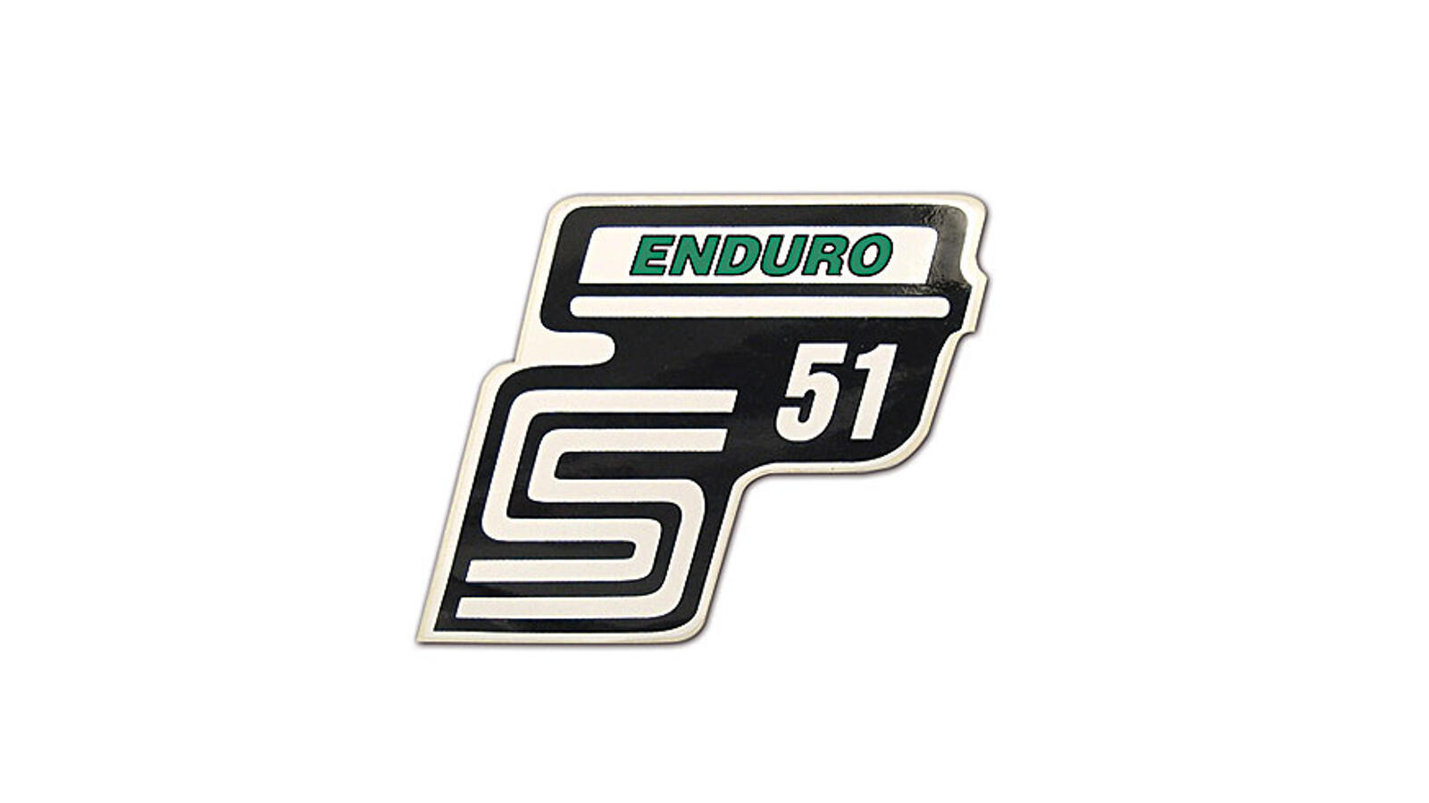 Schriftzug für Seitendeckel S51 Enduro grün