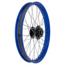 Speichenrad Alu blau 1,6x19 für Scheibenbremse (Nabe schwarz)