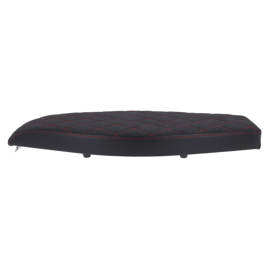 Tuning Sitzbank flach abfallend schwarz mit roten Karonäthen S50