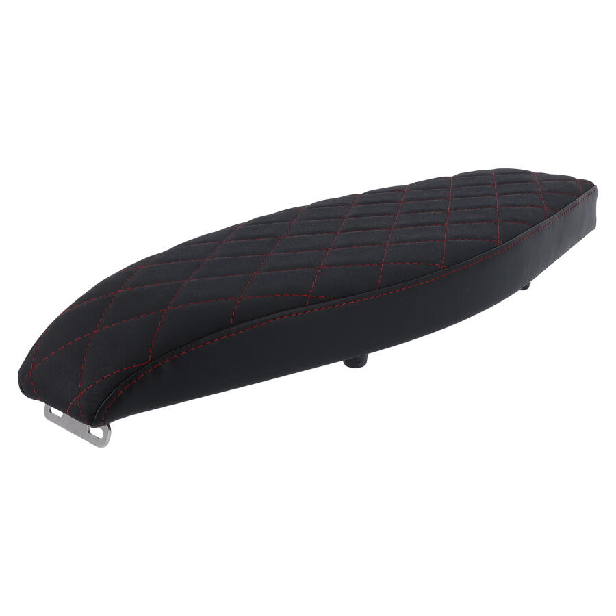 Tuning Sitzbank flach abfallend schwarz mit roten Karonäthen S50, S51, S70