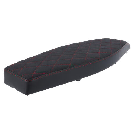 Tuning Sitzbank flach abfallend schwarz (rote Karonäthe) S50, S51, S70