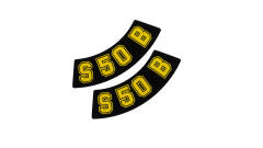 SET: Schriftzug S50B gelb geschwungen