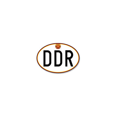 Schriftzug "DDR" mit Wappen Größe 50x35mm