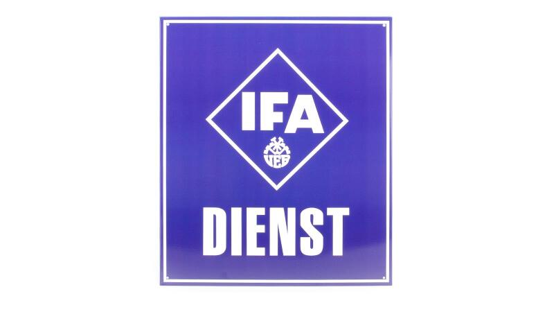 Blechschild - IFA DIENST - Abmessungen ca. 38cm x 34cm