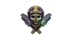 Sticker ONE:FIFTY Skull holographic